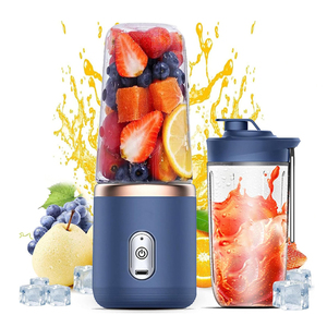 Frullatore Portatile Mini da 400ML, Ricaricabile USB, Frullatore Manuale per <span class=keywords><strong>Frutta</strong></span> e Verdura con 2 Bicchieri, Frullatore Elettrico da Viaggio per Alimenti per Bambini - Product Image 1