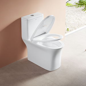 Inodoro de una pieza Arrow, alargado, de cerámica blanca, con sifón de chorro autolimpiante y doble descarga, diseño moderno de Foshan para uso en baño. - Product Image 4