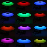 Lampu UFO RGB Pintar dengan Speaker E27, Lampu LED Berubah Warna Model Piring Terbang dengan Remote Control untuk Pesta Kamar Tidur Warna-warni