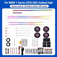 Kit d'éclairage d'ambiance pour l'intérieur de la voiture, écran 64 couleurs, bouton de commande, panneau de commande par application pour BMW Série 1 F52 F40 2016-2023 Hatchback