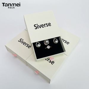Caja de Embalaje de Joyería con Logotipo Personalizado, Caja de Regalo de Cartón con Cajón para Anillo, Collar, Pendientes, Embalaje de Lujo - Product Image 6