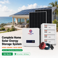 Système de stockage d'énergie solaire hybride 5KW 10kW 12kW 30kW, kit complet d'alimentation domestique photovoltaïque, onduleur hybride, batteries CE