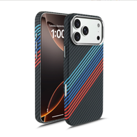 Nouvelle arrivée, coque de téléphone magnétique avec patch d'eau, texture Kevlar, PC, pour iPhone 15 Pro Max, coque de téléphone antichoc pour iPhone