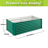 Grande jardinière en métal galvanisé Rectangle surélevé kits de lit de jardin pour l'extérieur maison pépinière légumes herbe fleur plantation