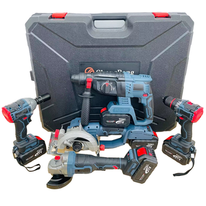 Ensemble d'outils sans fil 5-en-1 haute puissance à batterie lithium sans balais, personnalisable OEM direct usine, 5 outils électriques sans fil WJT-75 avec mallette rigide - Product Image 4