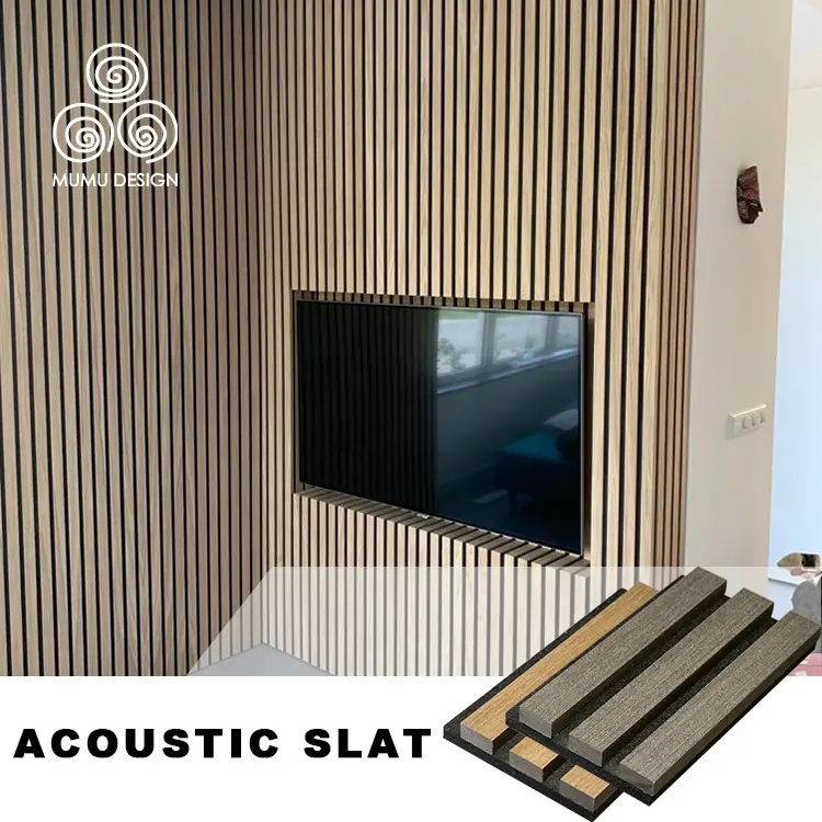 MUMU Akupanel panneau isolant Anti-bruit isolation acoustique panneau insonorisant panneau acoustique en bois panneaux muraux en lamelles