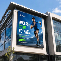 Écrans d'affichage LED extérieurs à haute luminosité IP65, fixés au mur, pour la publicité, montés sur mur