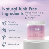 Gel Coiffant Hydratant et Nourrissant pour Cheveux Frisés, Gel Définition de Boucles pour Femmes, Marque Privée