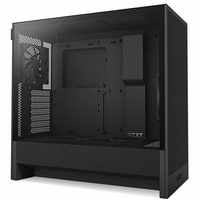 Boîtier PC NZXT H5 Flow 2024 Compact ATX Mid-Tower, haut débit d'air, 2 ventilateurs 120 mm, support de radiateur 360 mm/240 mm, gestion des câbles