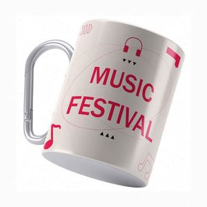 Taza de Acero Inoxidable Personalizada con Mosquetón para Camping, Artículos Promocionales para Bebidas, Taza para Café - Product Image 3