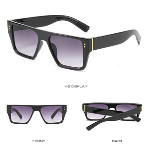 Thông số kỹ thuật khung đen phong cách người đàn ông thương hiệu tùy chỉnh kính sản xuất quá khổ lớn khung vuông Kính mát cho phụ nữ - Product Image 4