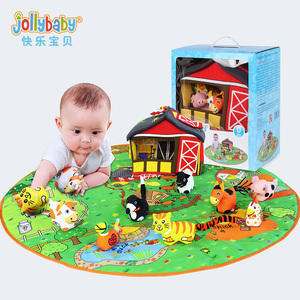 Tapis d'<span class=keywords><strong>activités</strong></span> pour bébé en forme d'animal 3D - Tapis de sol de 100 cm de diamètre pour la préhension manuelle, la perception tactile, jouet éducatif - Product Image 2