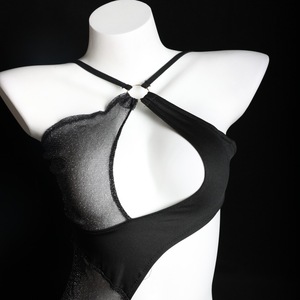 Chemise de nuit sexy en maille pour femmes, sans manches, Lingerie respirante, vêtements de nuit transparents, 8618 - Product Image 2