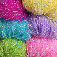 Fournitures de fabrication de bijoux DIY en gros, perles de verre AB facettées, perles irisées arc-en-ciel, perles en vrac pour la fabrication de bracelets et de colliers