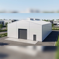 Edificio Moderno Prefabricado de Estructura de Acero para Taller Comercial, Almacén, Supermercado, Taller Mecánico, Estacionamiento