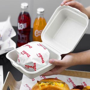 Papel de Envolver para Sándwiches, Pasteles, Hamburguesas y Comida Rápida, Personalizado, Ecológico, Desechable, Biodegradable, Reciclable, con Recubrimiento de PE, Resistente a la Grasa - Product Image 5