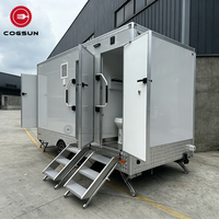 Cogsun Mobile : Remorques sanitaires portables à 4 postes de toilette pour l'extérieur, à vendre