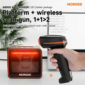 เครื่องสแกนบาร์โค้ด Norgee N8000 ความเร็วสูง ทนทานต่อการเคลื่อนไหว เห<span class=keywords><strong>ม</strong></span>าะสำหรับซูเปอร์มาร์เก็ต ช่องต่อ USB <span class=keywords><strong>ม</strong></span>ีสินค้าในสต็อก - Product Image 2