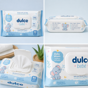 Toallitas Húmedas para Bebés Hipoalergénicas, Fábrica OEM - Product Image 1