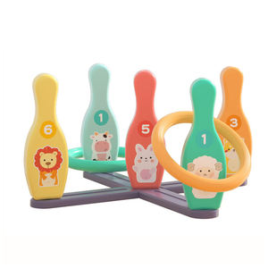 Jeu de lancer d'anneaux en forme de bouteille, Coordination œil-main, Compétences sociales, Apprentissage des animaux et des nombres, Cadeau pour tout-petits, 18 mois et plus - Product Image 2