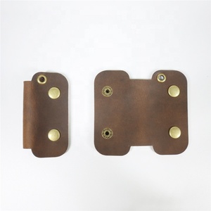 Wholesale Genuine <strong>Crazy</strong> Horse Leather Storage Holder <strong>Earphone</strong> Cable Holder Usb Charger Wire Cord Organizer Headphone Clip - Product Image 3