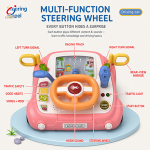 Giocattolo Educativo Chengji, Simulatore di Guida Multifunzionale con Luci, Musica e Volante Elettrico per lo Sviluppo Cognitivo - Product Image 2
