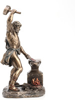Statue en bronze du dieu grec du feu et de la forge