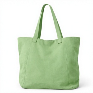 Sacs de plage pour femmes, sacs à main pour femmes, grand sac de plage en toile avec fermeture éclair et poignée en coton - Product Image 4