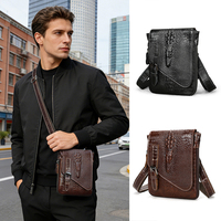 Sac banane MARRANT en cuir véritable motif crocodile pour homme, pochette de ceinture, sacoche de taille, sac à bandoulière en cuir pour homme