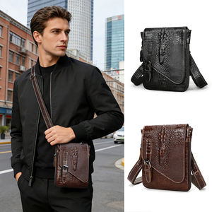 MARRANT Borsa da Uomo in Vera Pelle con Motivo Coccodrillo, Marsupio con Cintura, Borsa a Tracolla in Pelle per Uomo - Product Image 2