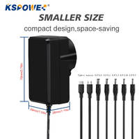 Adaptateur secteur AC/DC KSPOWER 36W, certifié KC/CE, 24V 1.5A, interchangeable avec des protections à anneau magnétique, garantie de 3 ans