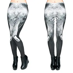 Hot Sale Europäische und amerikanische bedruckte Neun-Punkt-Hose mit hoher Taille und Leggings in Übergröße