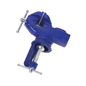 <b>Mini</b> Bench Vise 4 Piece Set Swivel Base Serrated Smooth Jaw Woodworking DIY Tool - Product Image 1