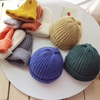 Nuevo Gorro Infantil de Algodón Unisex, Cortavientos, Informal, para Invierno, sin Elástico, con Lazo, Diseño Sólido