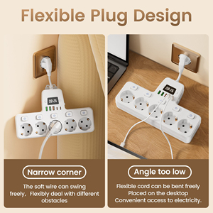 Multipresa Elettrica Intelligente Portatile <span class=keywords><strong>con</strong></span> 5 Prese AC Indipendenti, Porta USB e <span class=keywords><strong>Orologio</strong></span> - Product Image 4