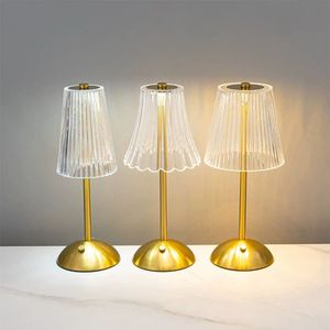 Hiện Đại Bắc Âu Pha Lê LED Điều Khiển Cảm Ứng Bảng Đèn Nhà Hàng Có Thể Sạc Lại Không Dây Kim Loại Bàn Đèn Ánh Sáng Trang Trí Nội Thất - Product Image 3