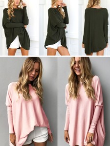 <span class=keywords><strong>Camiseta</strong></span> deportiva de <span class=keywords><strong>manga</strong></span> <span class=keywords><strong>larga</strong></span> para mujer, <span class=keywords><strong>vestido</strong></span> a la moda, elegante, de talla grande, personalizado, Mangas de mano, 2021 algodón, 100% - Product Image 6