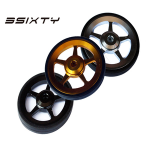 360易轮<span class=keywords><strong>2pcs</strong></span>易轮，适用于Brompton折叠自行车合金超轻轮 - Product Image 1