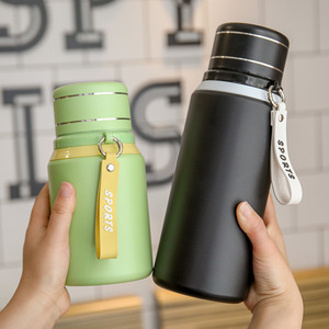 Bouteille d'eau isotherme en acier inoxydable de 800 ml, 1000 ml, 1300 ml avec cordon de transport, grande capacité, thermos pour sports de plein air - Product Image 2