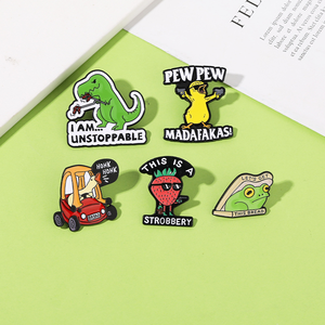 Broches personnalisées mignonnes en forme de grenouille de dessin animé, épingles émaillées 'Let's Get This Bread', badges de revers en métal plaqué, bijoux amusants en forme d'animaux, cadeau pour enfants - Product Image 2