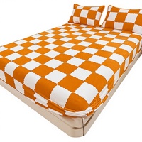 Housse de matelas en velours de lait d'hiver, housse de lit de luxe, taie d'oreiller, drap de lit trois pièces