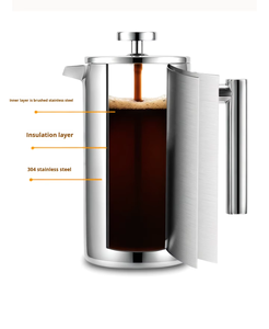 เครื่องชงกาแฟแบบกดมือ สแตนเลส 304 สำหรับชงกาแฟ ชงนม ชง<span class=keywords><strong>ชา</strong></span> พร้อมตัวกรอง สำหรับ<span class=keywords><strong>ร้าน</strong></span>กาแฟ - Product Image 3