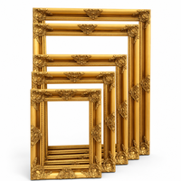 Cadre de miroir mural orné sur mesure, style rococo français, doré et sculpté, avec protection d'angle, pour décoration d'hôtel de luxe