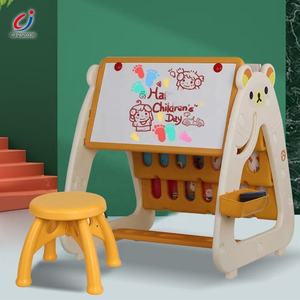Nuevo Pizarrón Magnético Multifuncional 3 en 1 Plegable con Librero, Mesa y Sillas para Dibujo Educativo Infantil - Product Image 4
