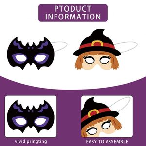 Decoración de Papel para Fiestas Infantiles, Máscara de Dibujos Animados de Halloween con Diseño de Búho y Calabaza, Venta al por Mayor - Product Image 4