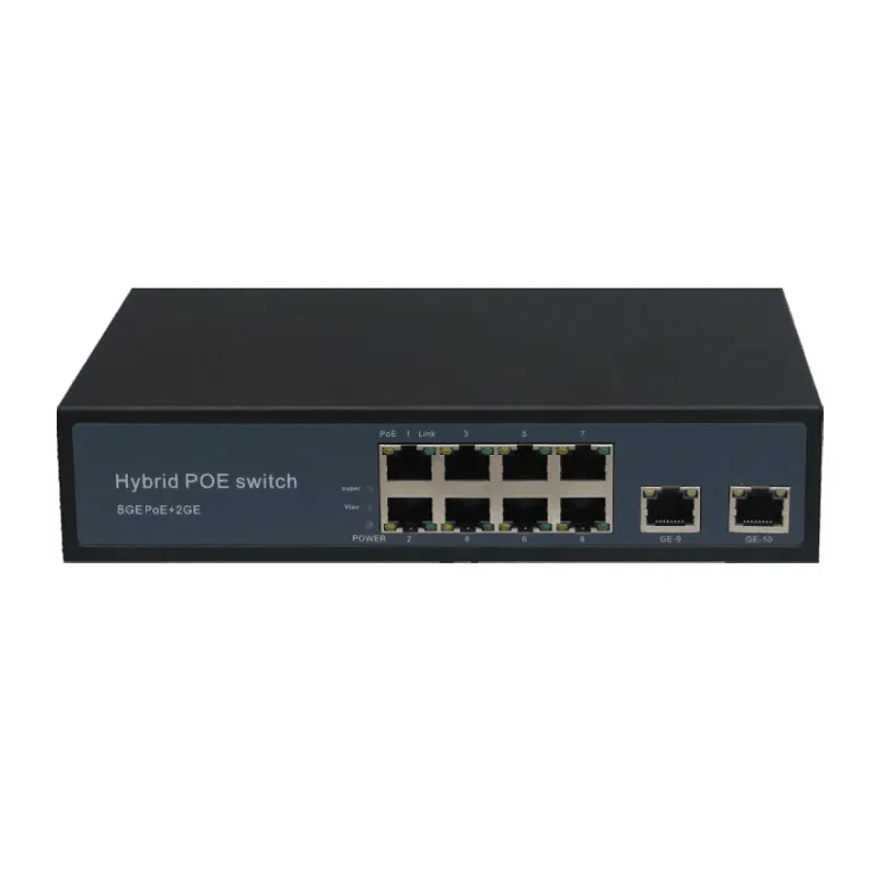 Volledige Gigabit 8 Poorten Poe Switch met 2 Uplinks (POE0820B-3)