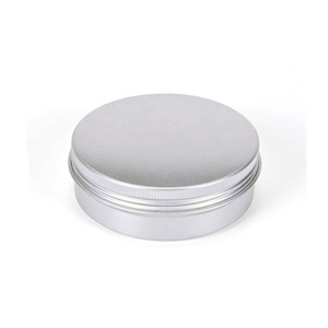 Pot rond en aluminium argenté de 120 ml avec couvercle à vis, 120 g, 4 oz, pour crème à barbe, emballage de stockage, boîtes en aluminium - Product Image 1