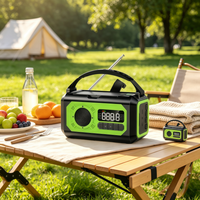 Radio de Emergencia de 10000 MAH con Manivela, Radio por Internet, Carga USB y Pantalla LCD
