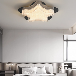 Plafonnier LED moderne et créatif en gros, modèle étoile, abat-jour en résine ondulée, pour <span class=keywords><strong>chambre</strong></span> à coucher - Product Image 6