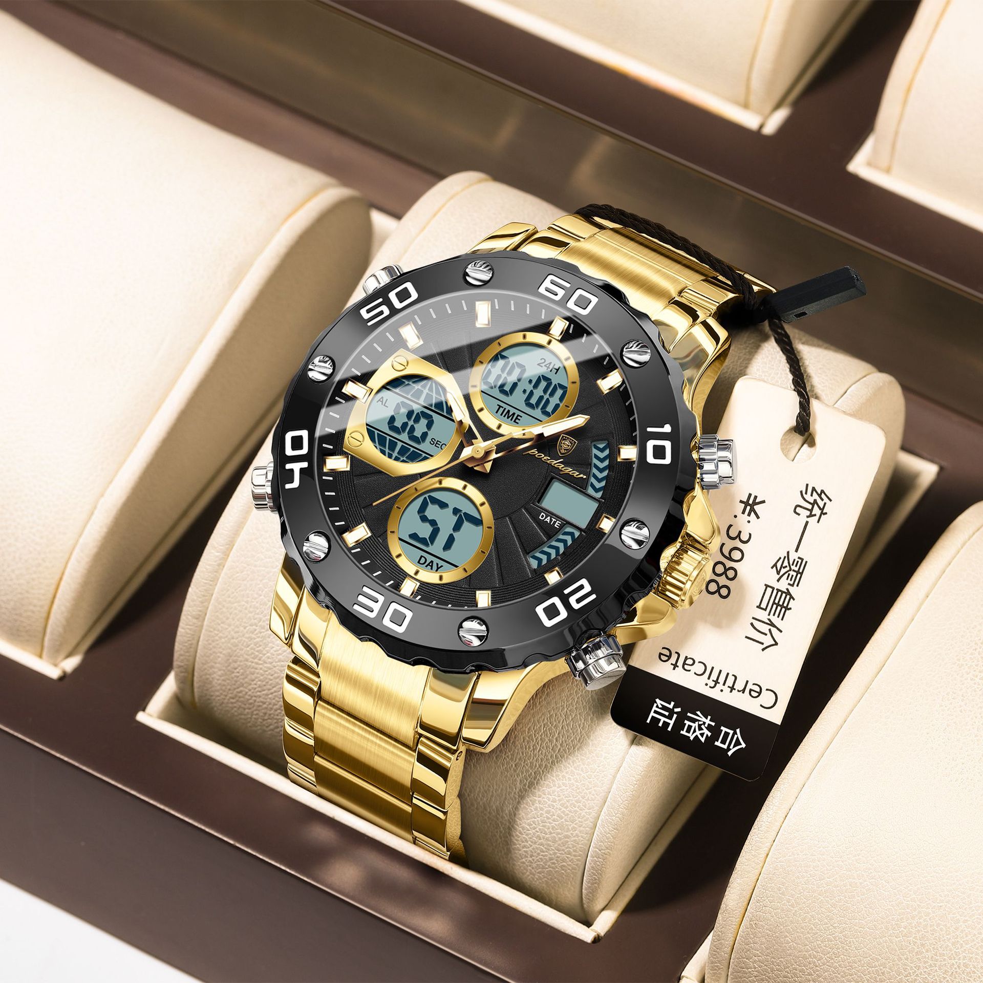 mens waterproof led sports watch